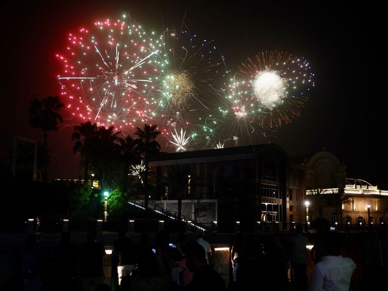 Eid Al Adha festivities and fireworks in the UAE
