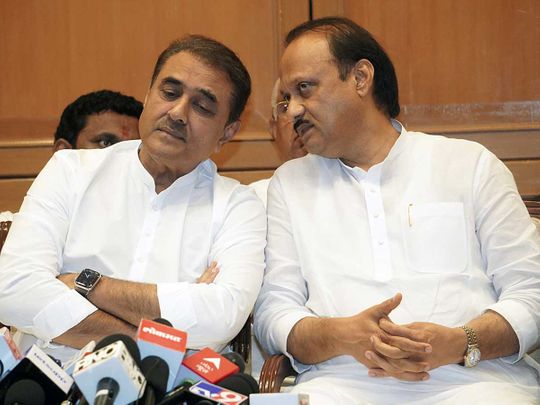 Maharashtra Deputy Chief Minister Ajit Pawar Nationalist Congress Party (NCP) leader Praful Patel