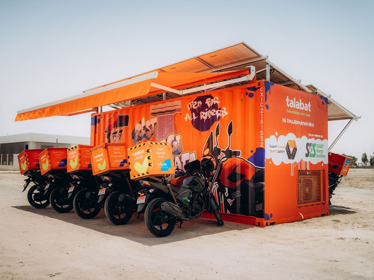 Mohre UAE delivery riders' rest station