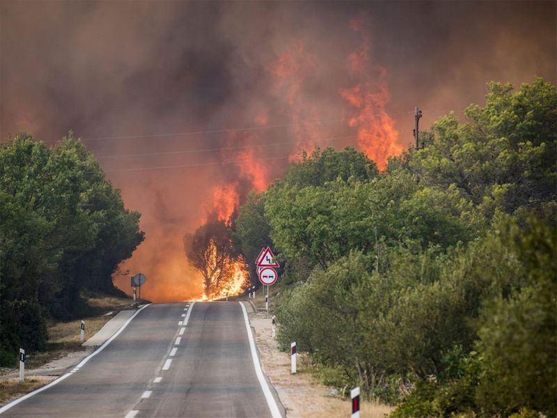 Croatia wild fire 