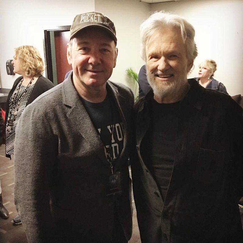 Kevin Spacey and country singer Kris Kristofferson 