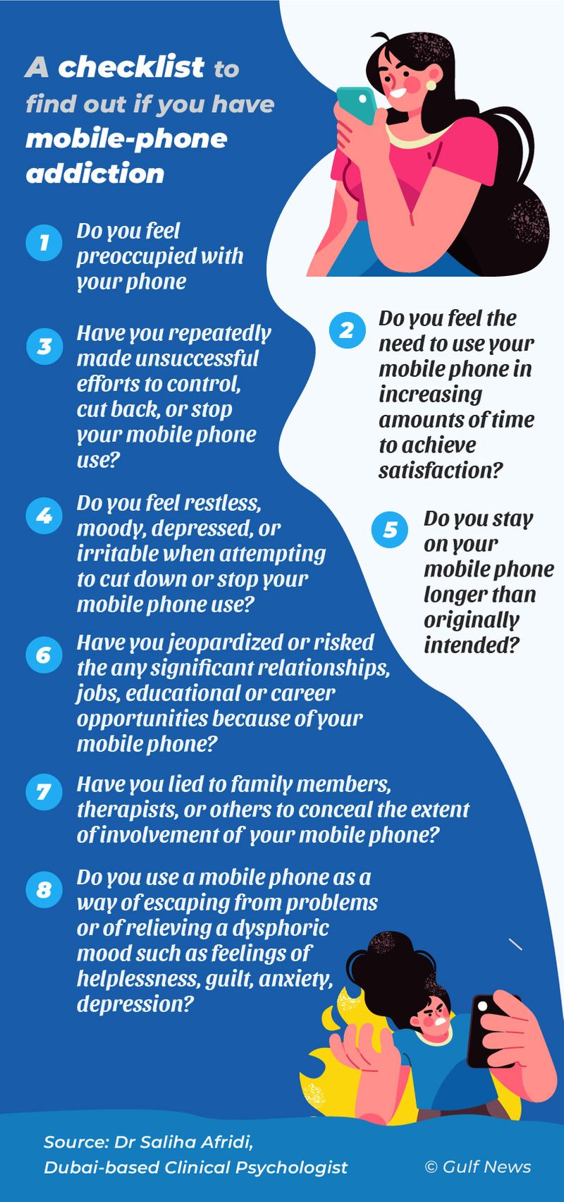 Mobile phone addiction checklist