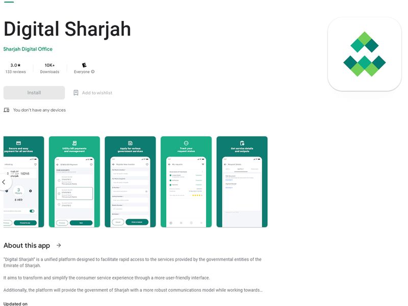 Smart government apps for each emirate - dubai sharjah ajman ras al khaimah fujairah