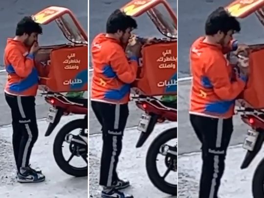 Viral video: Talabat delivery rider appears to eat customer’s food – here is what the company said