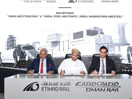 The MoU will pave the way for Jindal to annually transport up to four million tonnes of raw materials and finished products from its steel complex at Sohar Port to the UAE