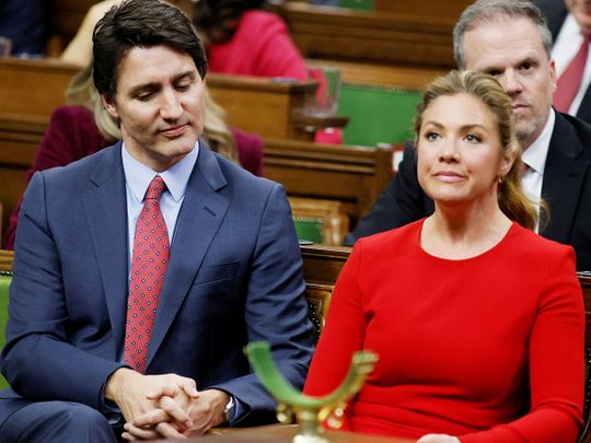 Canadian Prime Minister Justin Trudeau and wife Sophie Gregoire Trudeau. 