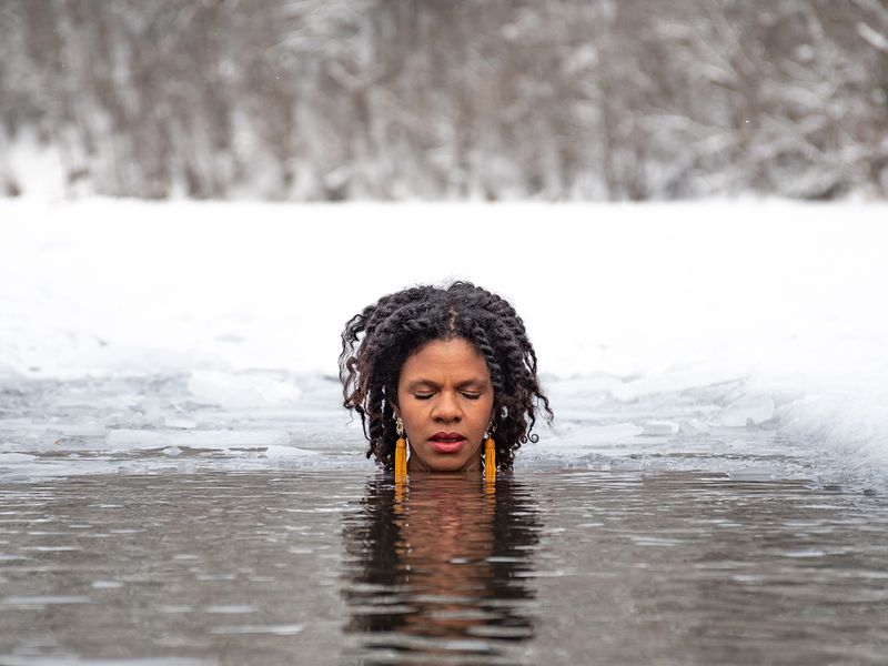 Person in cold water