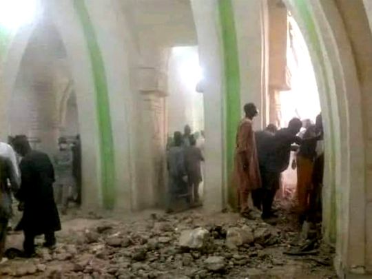 A mosque in northwestern Nigeria collapses during prayers, killing 7 worshippers