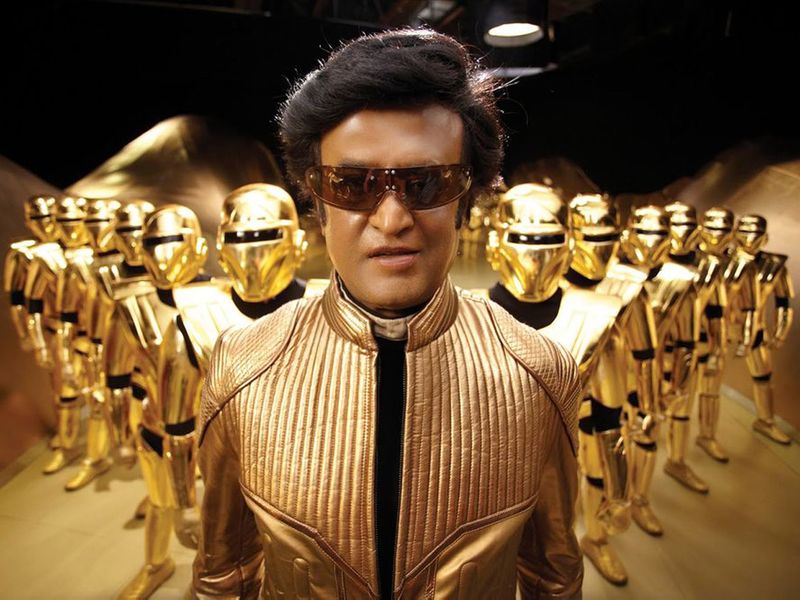 Rajinkanth in a scene from 'Enthiran' (The Robot, 2010).