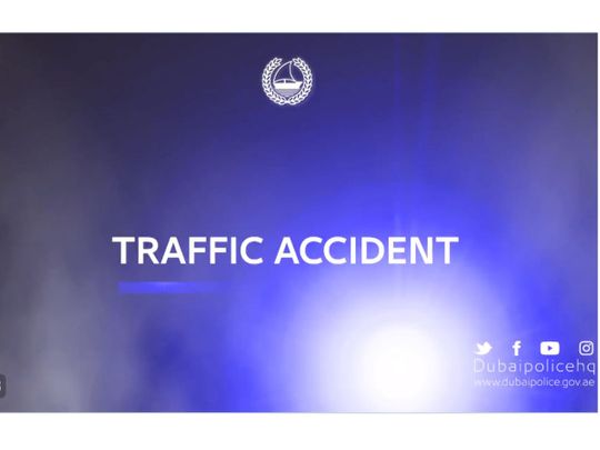 Traffic accident Dubai police