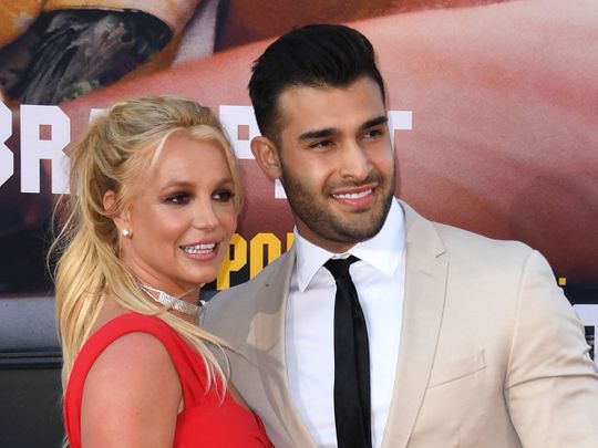 Britney Spears and her estranged partner Sam Asghari.