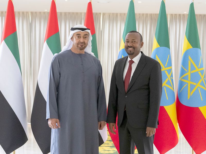 President His Highness Sheikh Mohamed bin Zayed Al Nahyan with Dr Abiy Ahmed
