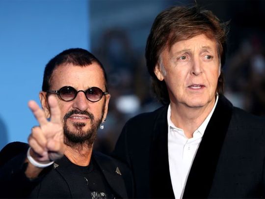 Former Beatles Ringo Starr (left) and Paul McCartney. 