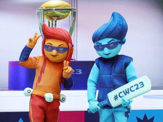 The ICC Men's Cricket World Cup 2023 mascots 