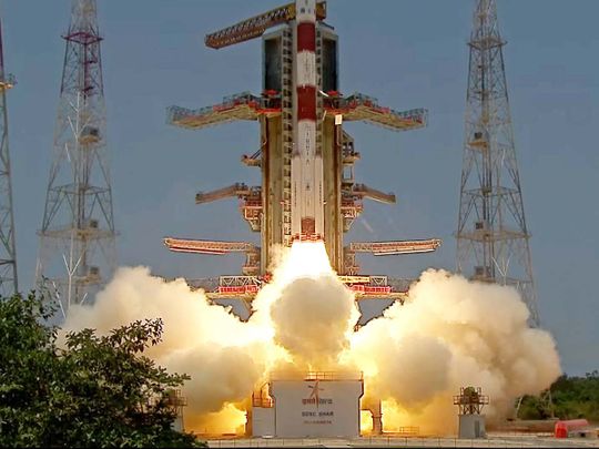 Aditya-L1 spacecraft lifts off on board a satellite launch vehicle 