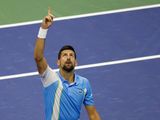 Serbia's Novak Djokovic celebrates his win over USA's Ben Shelton during the US Open tennis tournament men's singles semi-finals match at the USTA Billie Jean King National Tennis Center in New York City, on September 8, 2023.