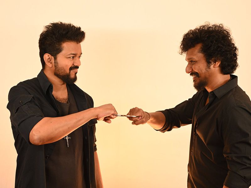 Tamil actor Vijay with director Lokesh Kanagaraj.