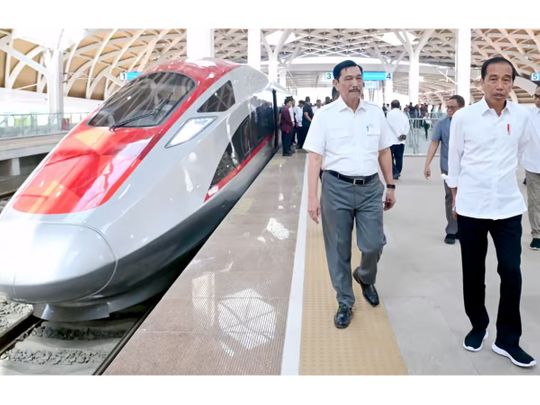 bullet train Indonesian President Joko Widodo
