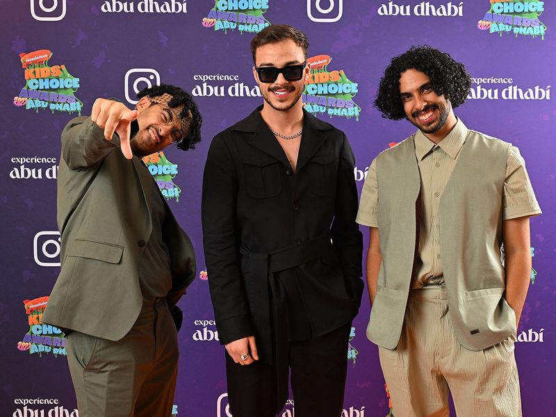 The Saudi Reporters and Siilawy attend the Nickelodeon Kids' Choice Awards Abu Dhabi 2023 at Etihad Arena on September 16, 2023.