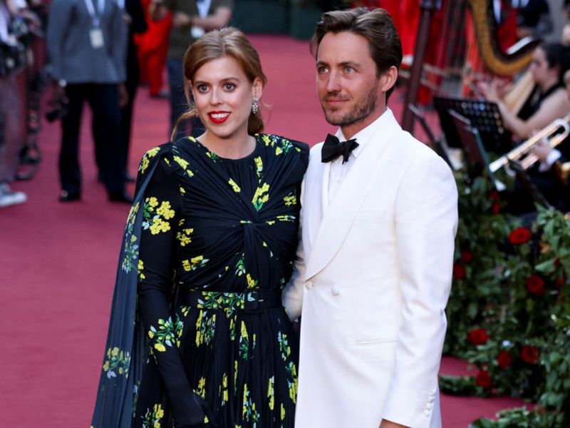 Princess Beatrice with her husband