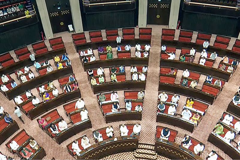 The Special Session in Rajya Sabha at the new Parliament building is underway, in New Delhi on Tuesday. 