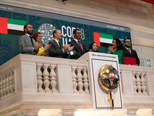 COP28 NYSE bell ringing