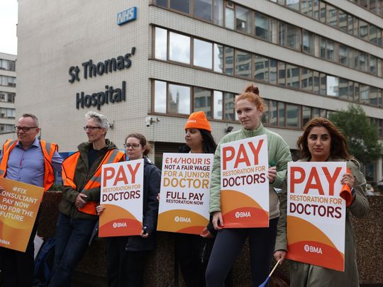 NHS health pay strike doctors UK