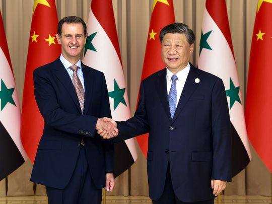 Chinese President Xi Jinping Syrian President Bashar Assad 