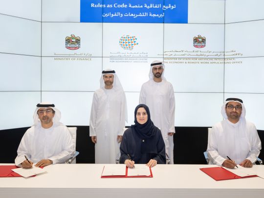 MoF, AI Office and MBRCGI Develop the “Rules as Code” Platform for Designing Financial laws and Legislations-1695384538787