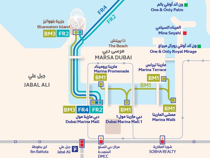 RTA Dubai Water Bus Route