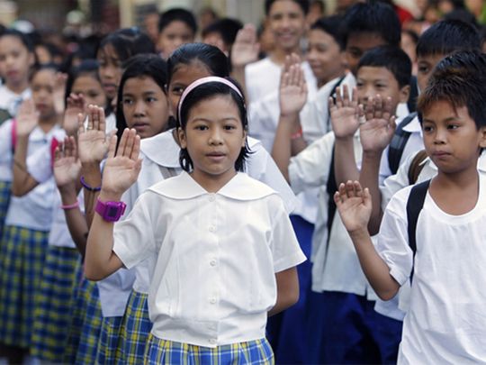 Filipino gradeschool students 
