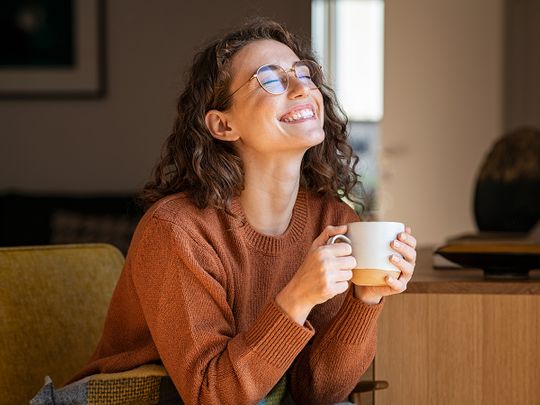 Woman enjoying her coffee
