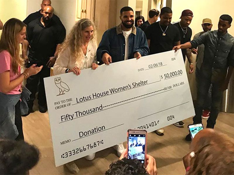Drake donates