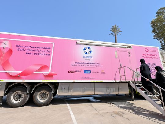 Burjeel Holding's mammogram truck in Abu Dhabi (1)