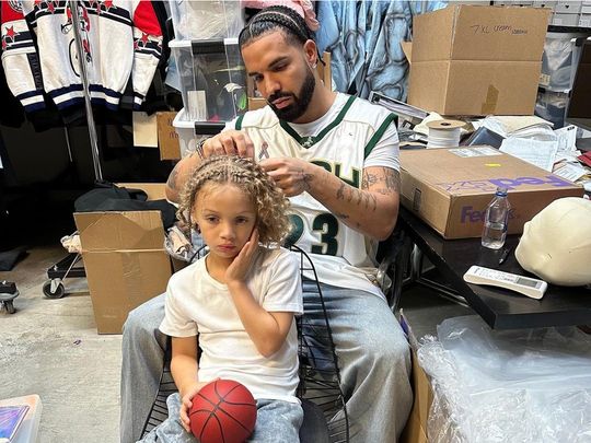 Drake with son Adonis