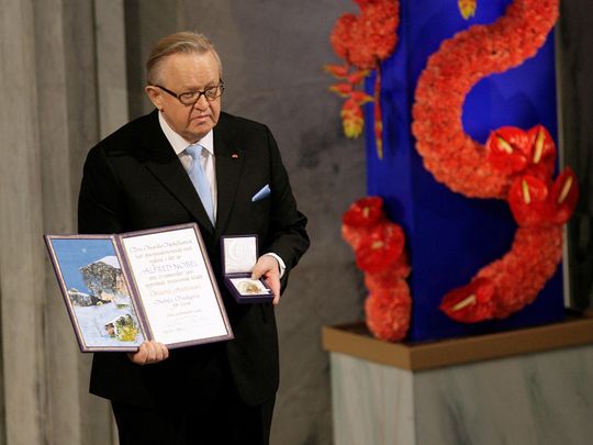 Nobel Peace Prize laureate Martti Ahtisaari