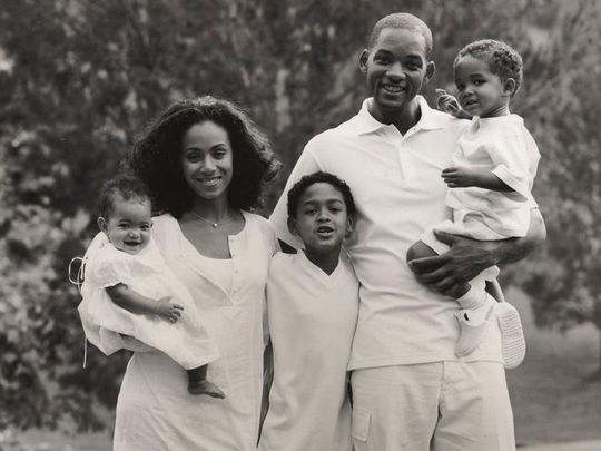 Jada Pinkett Smith and Will Smith with their family 
