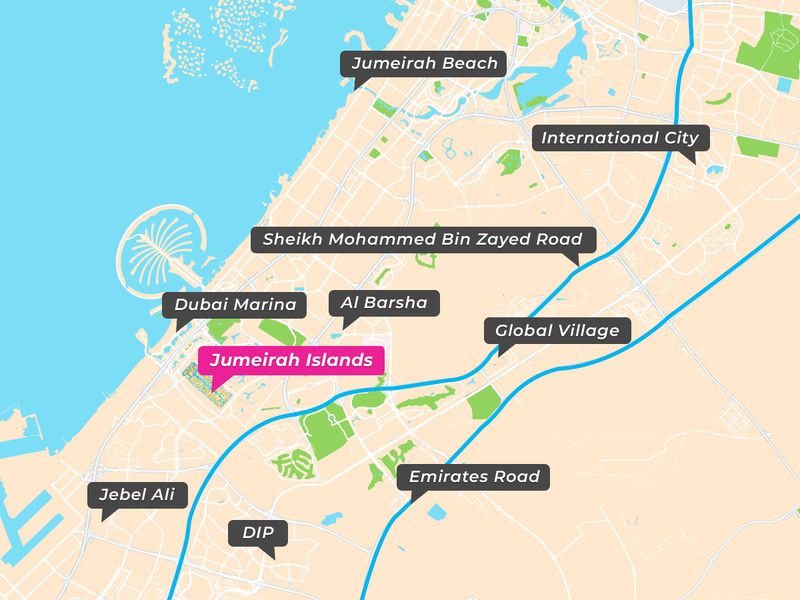 Jumeirah-Islands Location Map-1698210201181