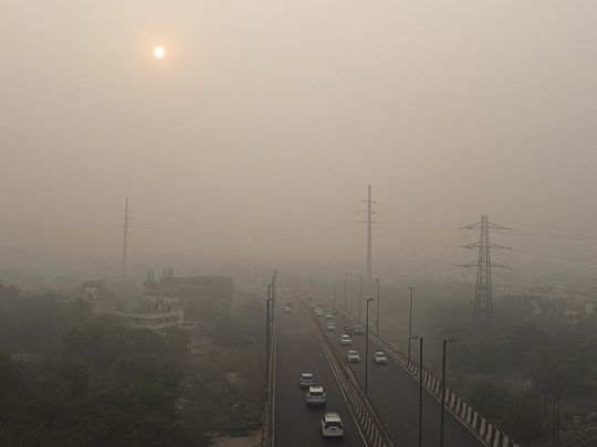 smog delhi fog air quality pollution