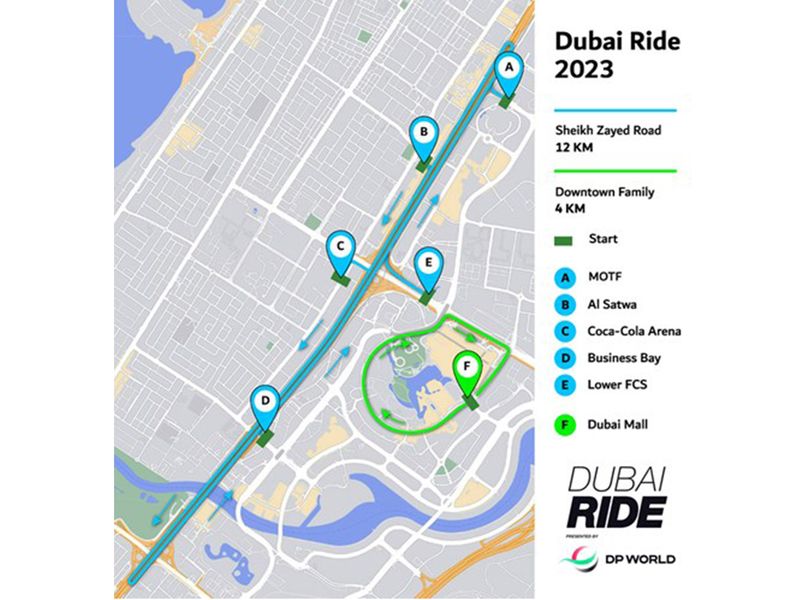 Dubai Ride 2023 Map