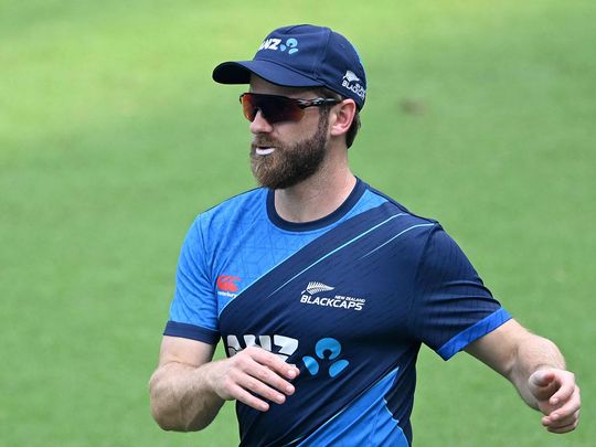 New Zealand's Kane Williamson attends a practice session