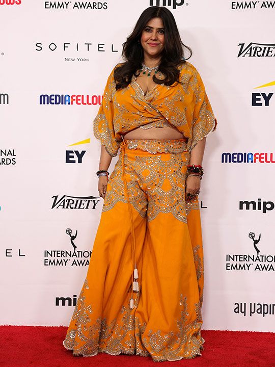 Ekta Kapoor attends the 51st International Emmy Awards in New York City, New York, U.S., November 20, 2023.