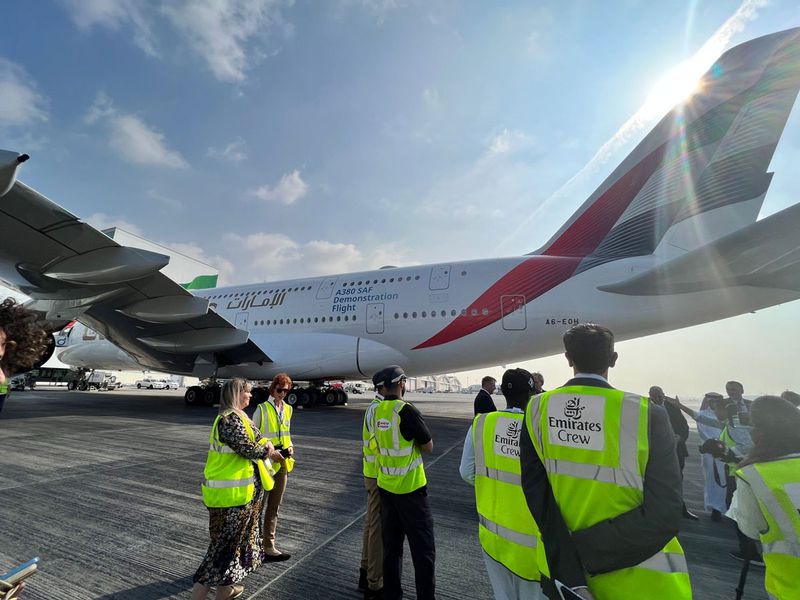 Emirates A380 SAF demo