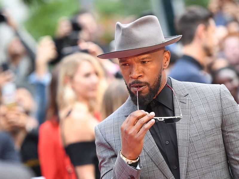 US actor Jamie Foxx arrives for the premiere of 