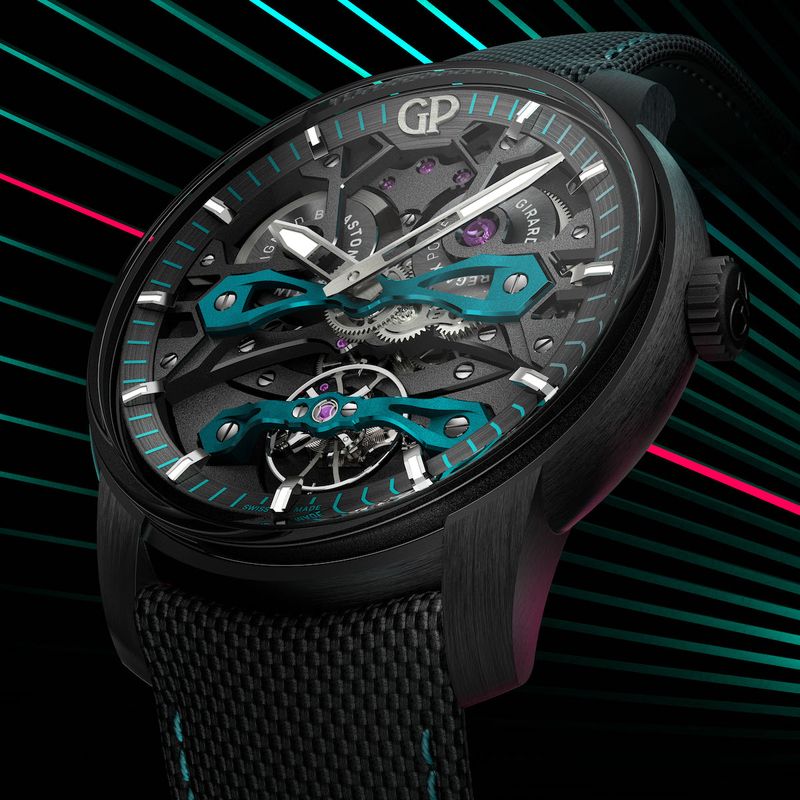 Girard-Perregaux Neo Bridges Aston Martin Edition is much more than a simple case of co-branding - it’s a thoroughly jointly developed and designed watch. Image credit: supplied