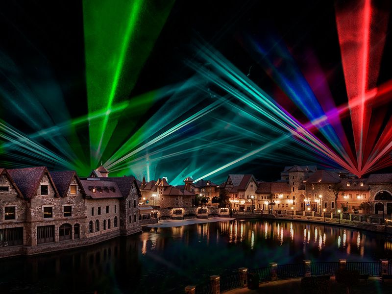 Laser shows are scheduled at 7.30pm, 8.30pm, and 9.30pm at Dubai Parks and Resorts. 