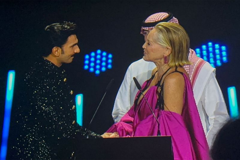 Ranveer Singh with Sharon Stone 