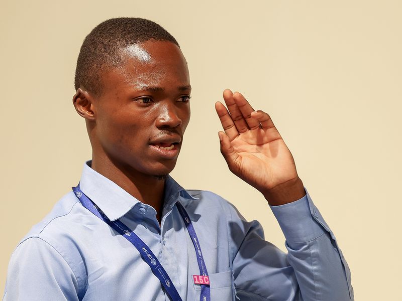 Guillaume Kalonji, climate activist from the Democratic Republic of Congo. 