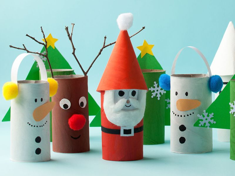 Tissue roll Christmas characters