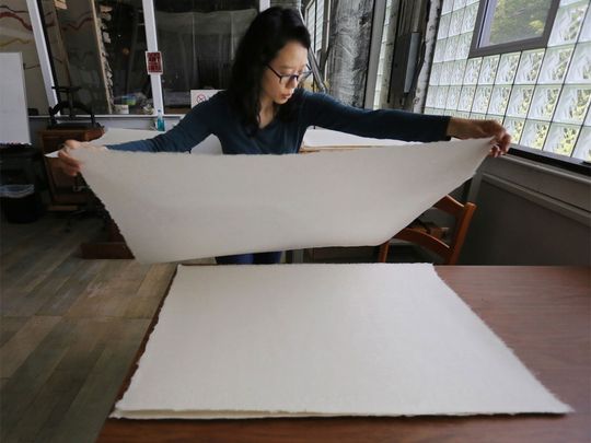 2000-year-old Hanji paper art revival by Korean-American artist, in UAE